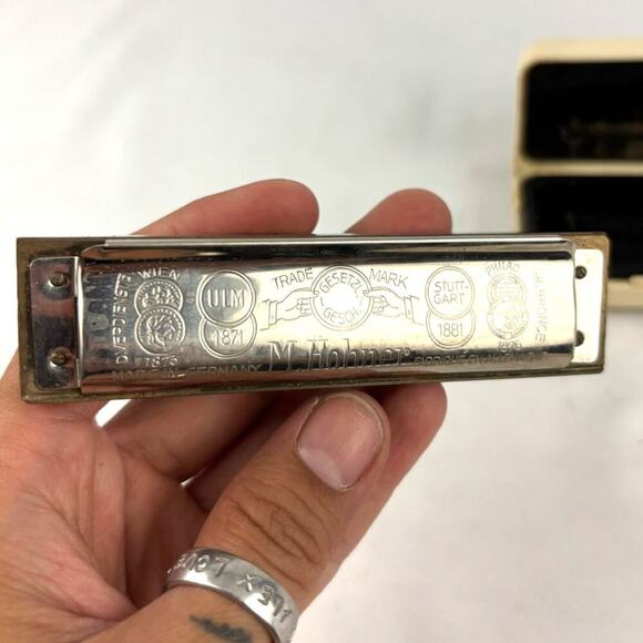 Vintage M. Hohner Marine Band Harmonica Double Reed Diatonic with Case - Picture 15 of 16